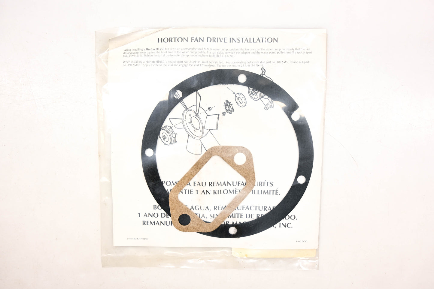 Mack 360GB52M Remack Water Pump Kit