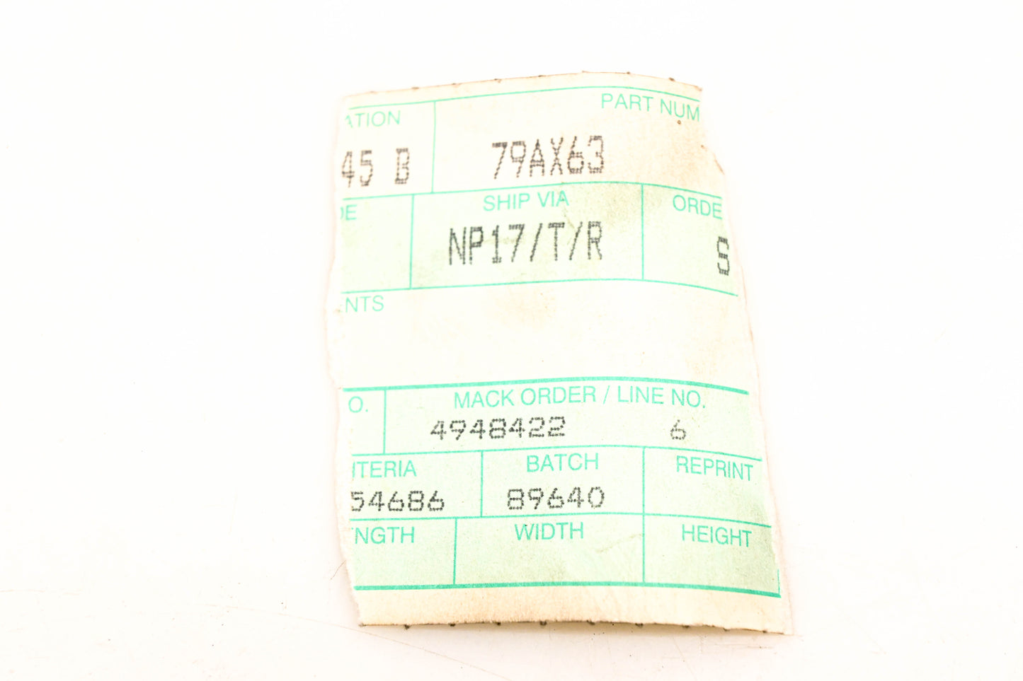 Mack 79AX63 Plug Cap NOS