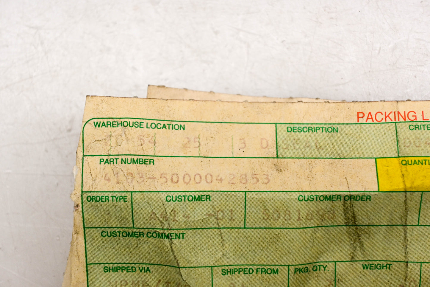 Mack 4103-5000042853 Seal NOS