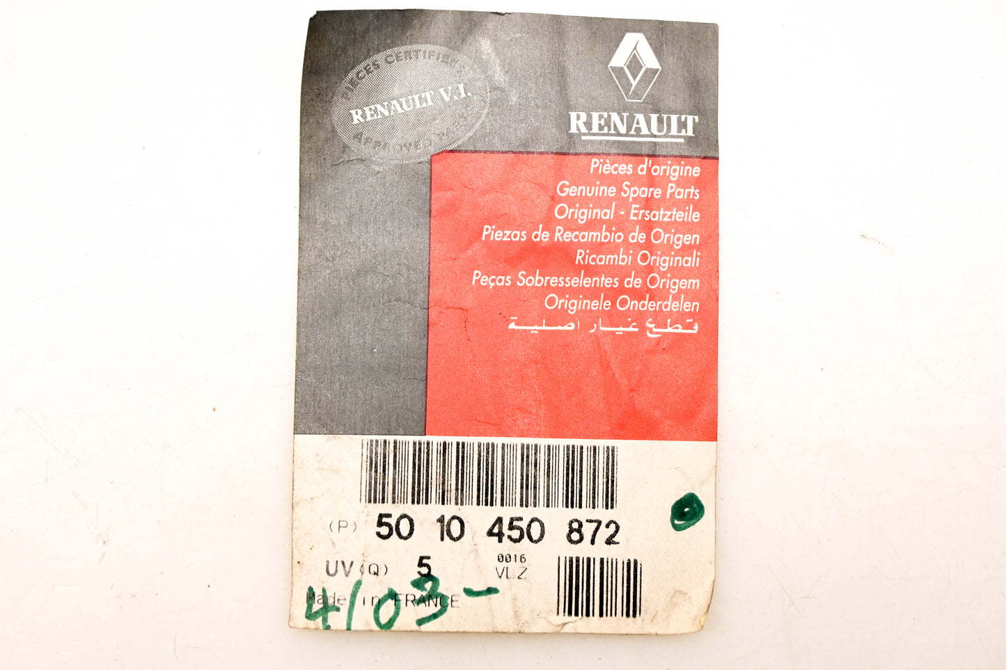 Mack 4103-5010450872, 5010450872 Renault Leakage Pipe NOS