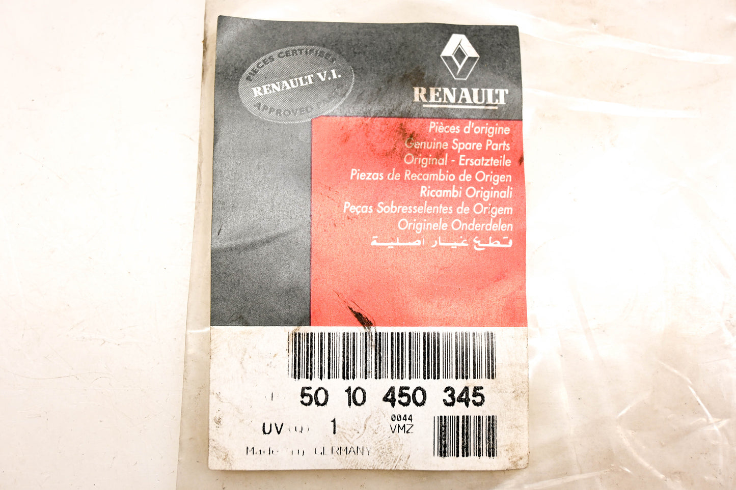 Mack 4103-5010450345, 5010450345 Renault Fibre Seal Gasket NOS