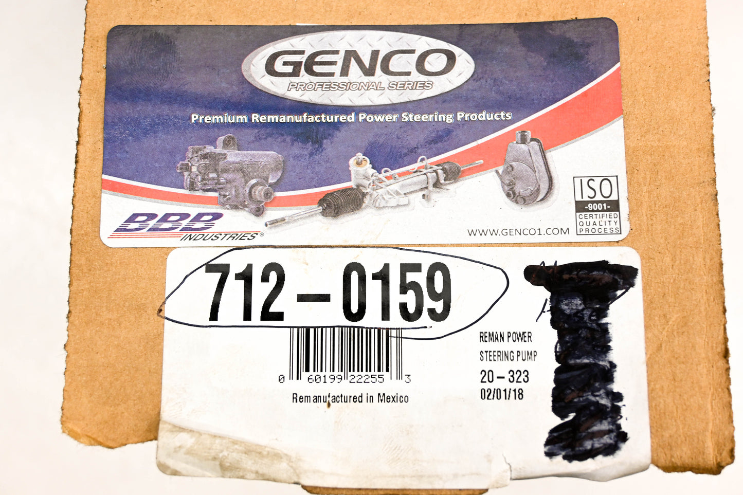 Genco 712-0159, 20-323 Remanufactured Power Steering Pump