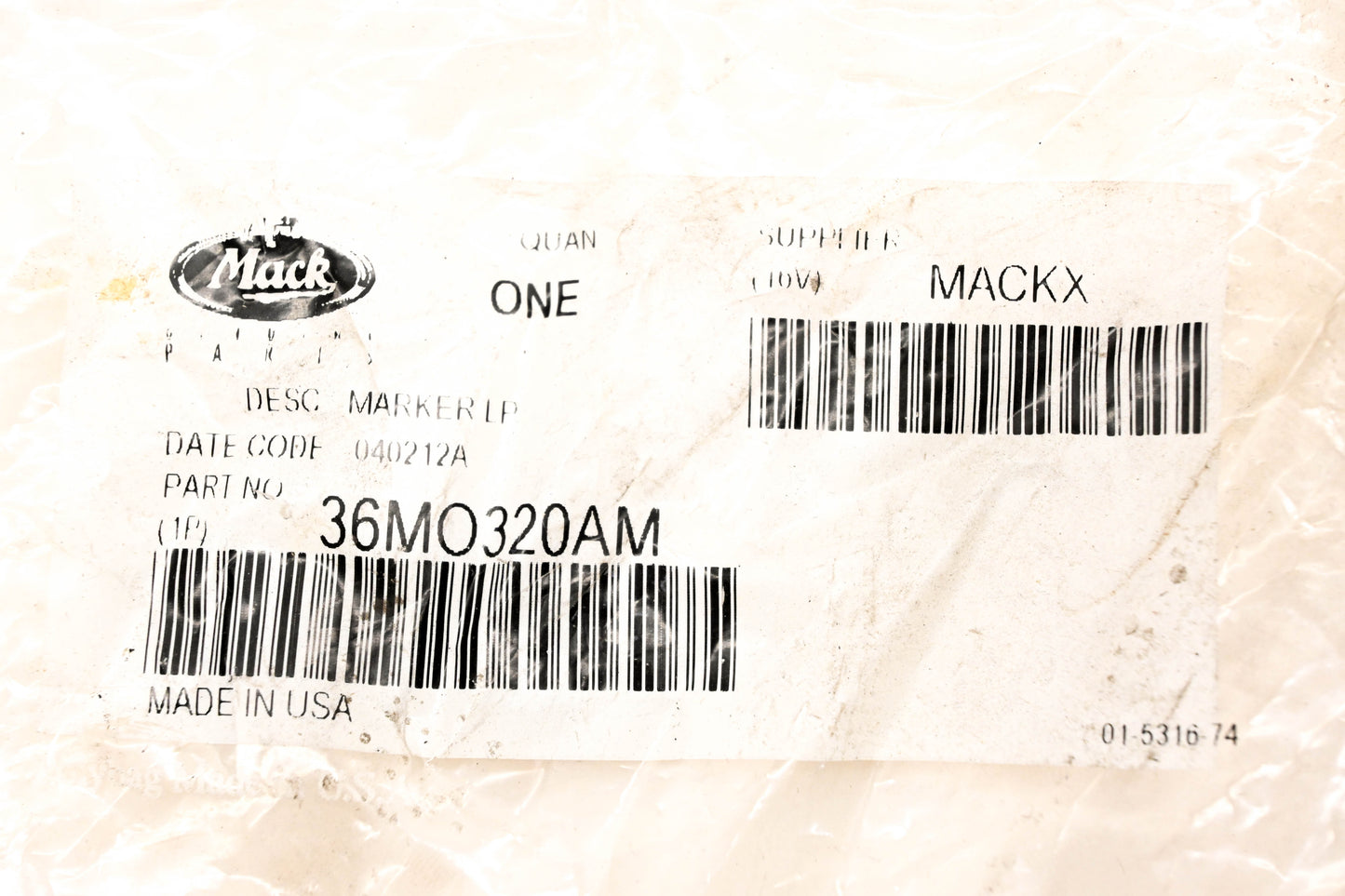 Mack 36MO320AM Marker Harness NOS
