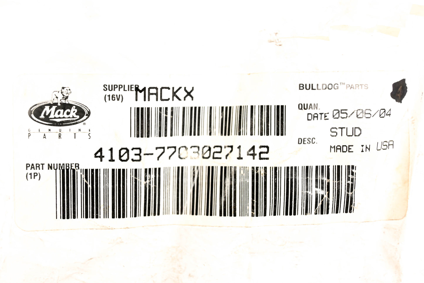 Mack 4103-7703027142, 7703027142 Stud NOS