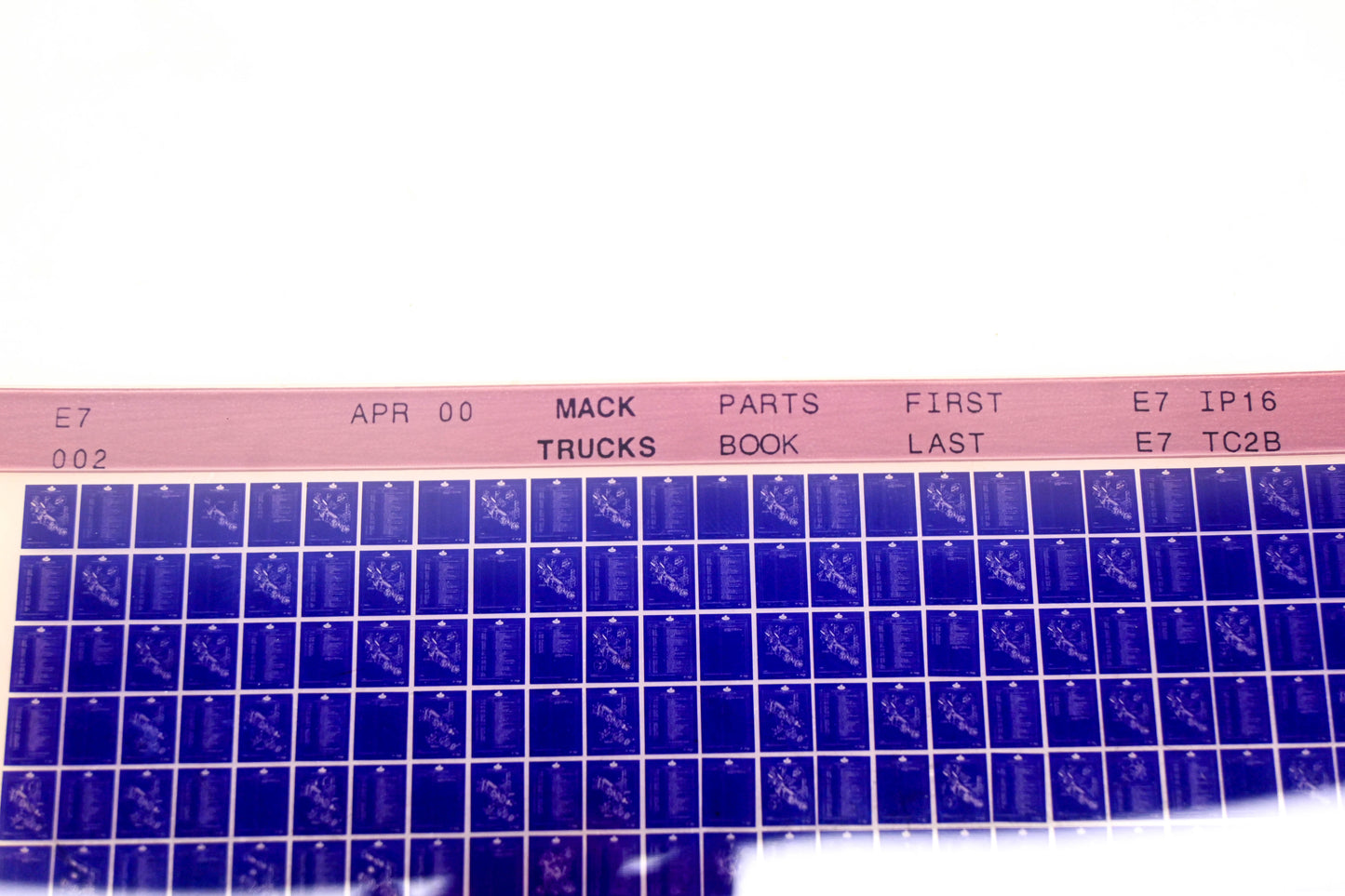 Mack E7002 E7IP16 - E7TC2B Parts Microfiche NOS