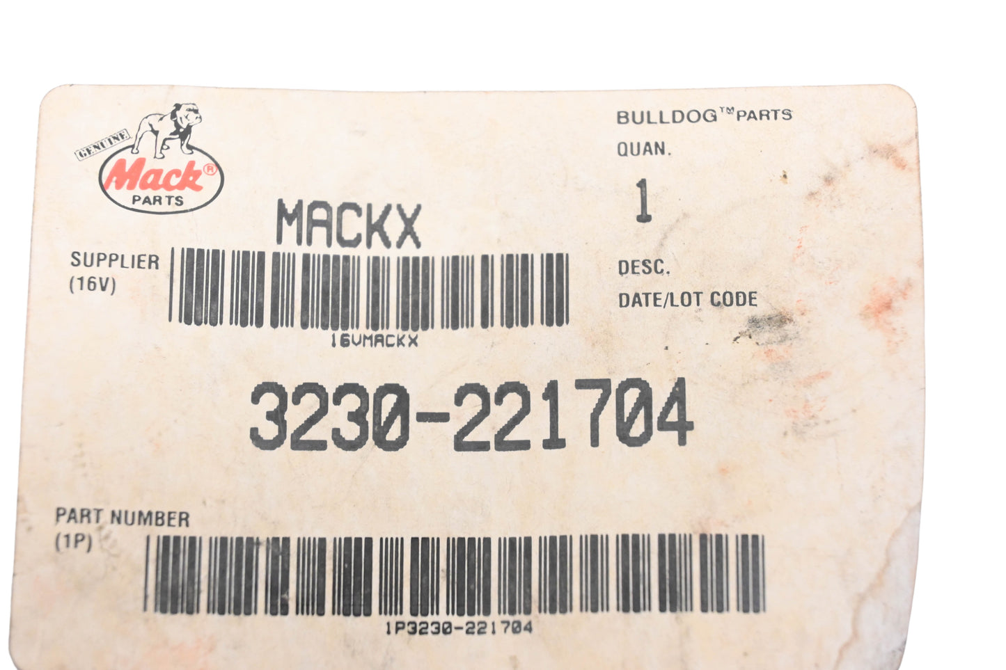 Mack 3230-221704, 3230221704 Knob NOS