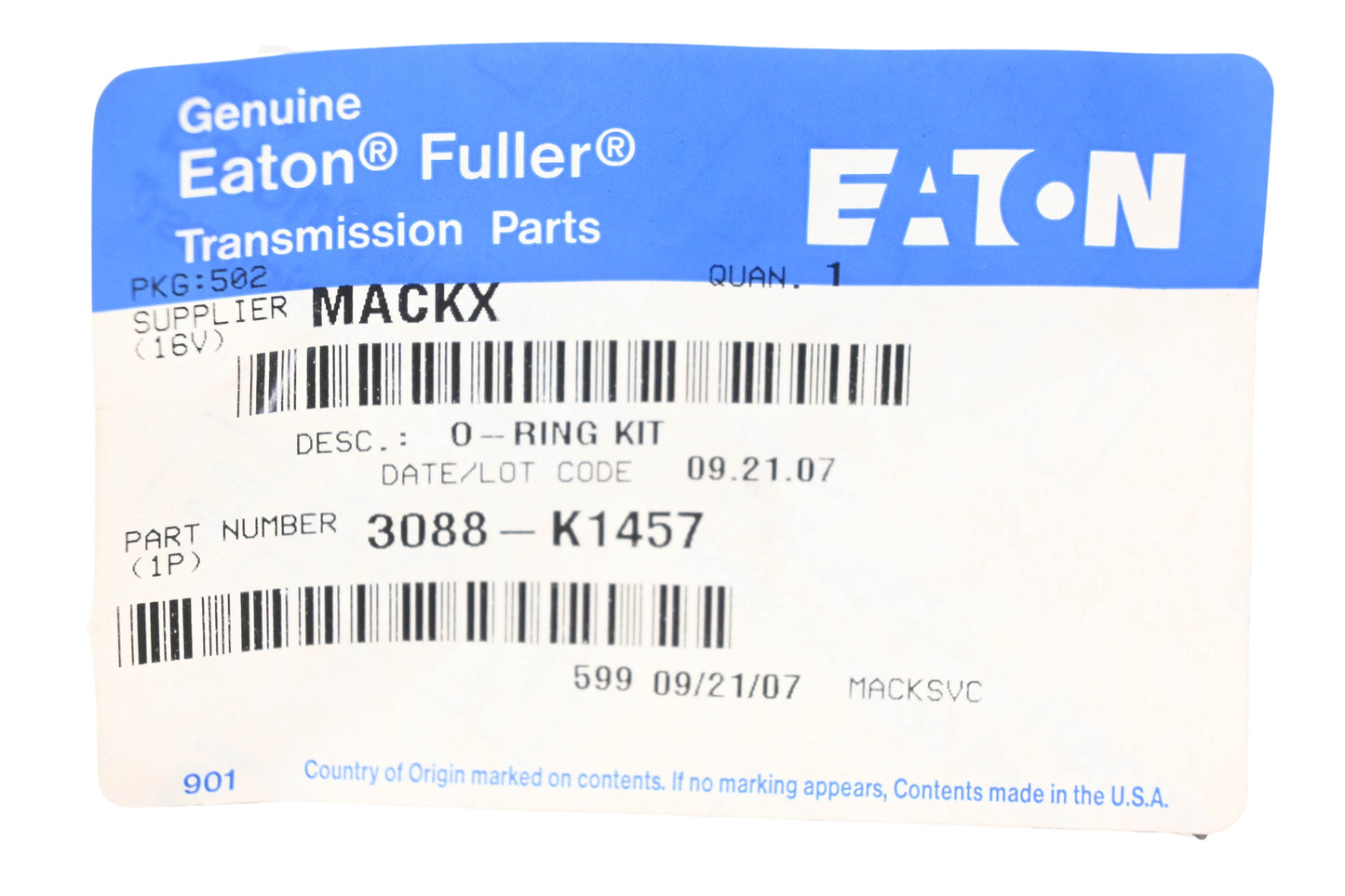 Mack 3088-K1457 Eaton Fuller O-Ring Kit NOS