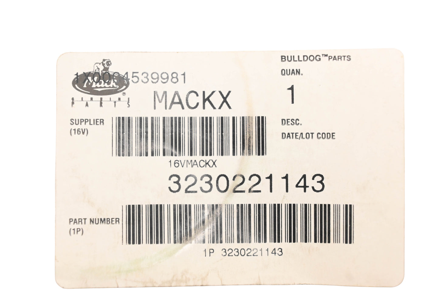 Mack 3230221143, 3230-221143 Nut NOS