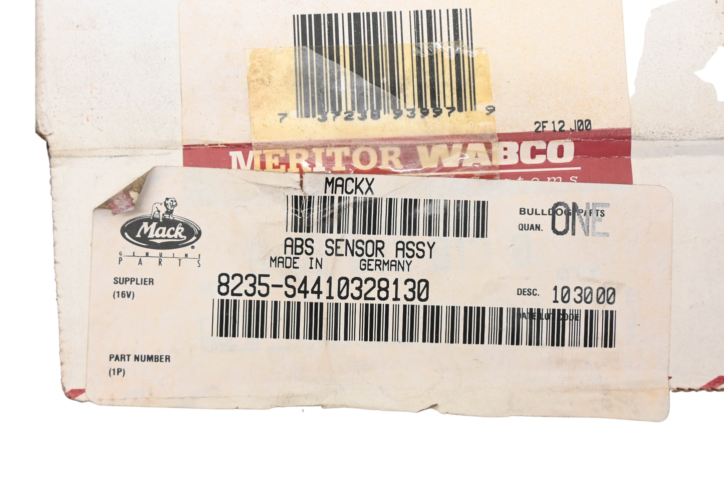 Mack 8235-S4410328130, S4410328130 Meritor ABS Sensor NOS