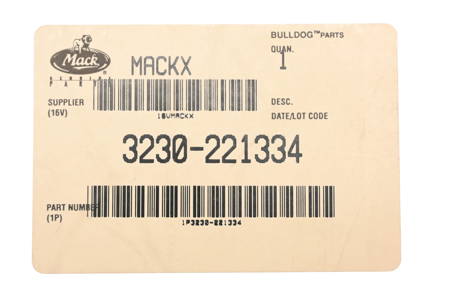 Mack 3230-221334, 3230221334 Mounting Plate NOS
