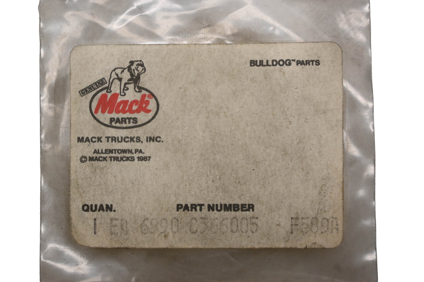 Mack 6990-C366005, 6990C366005 Piston Seal Ring NOS