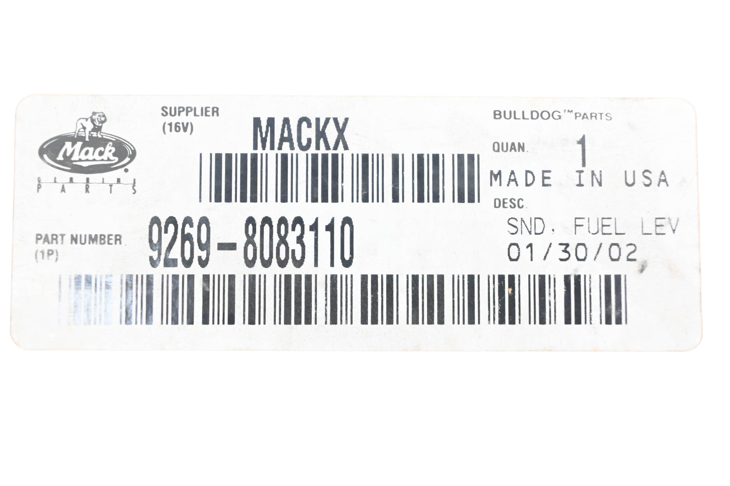 Mack 9269-8083110 Fuel Level Sender Unit NOS