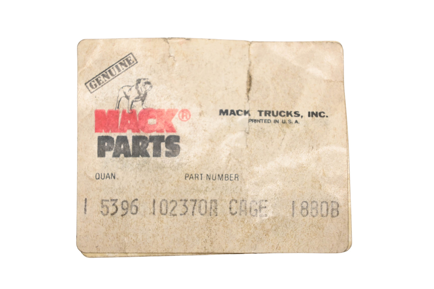 Mack 5396-102370A Air Compressor Cage Valve NOS