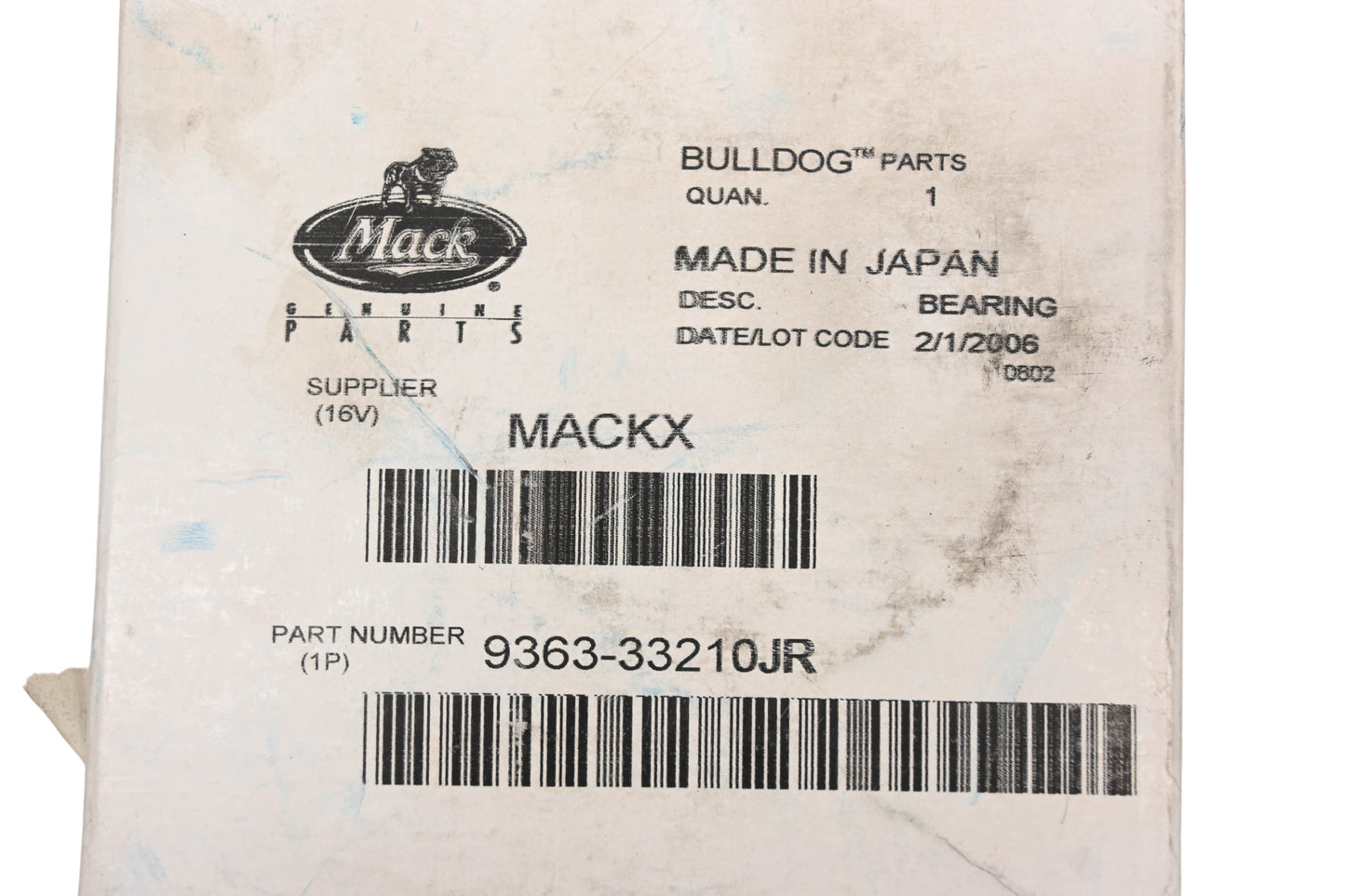 Mack 9363-33210JR Koyo Bearing Assembly NOS