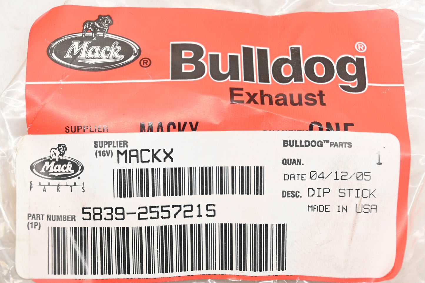 Mack 5839-255721S Dipstick NOS
