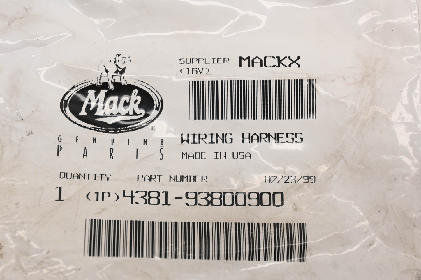 Mack 4381-93800900 Wiring Harness NOS