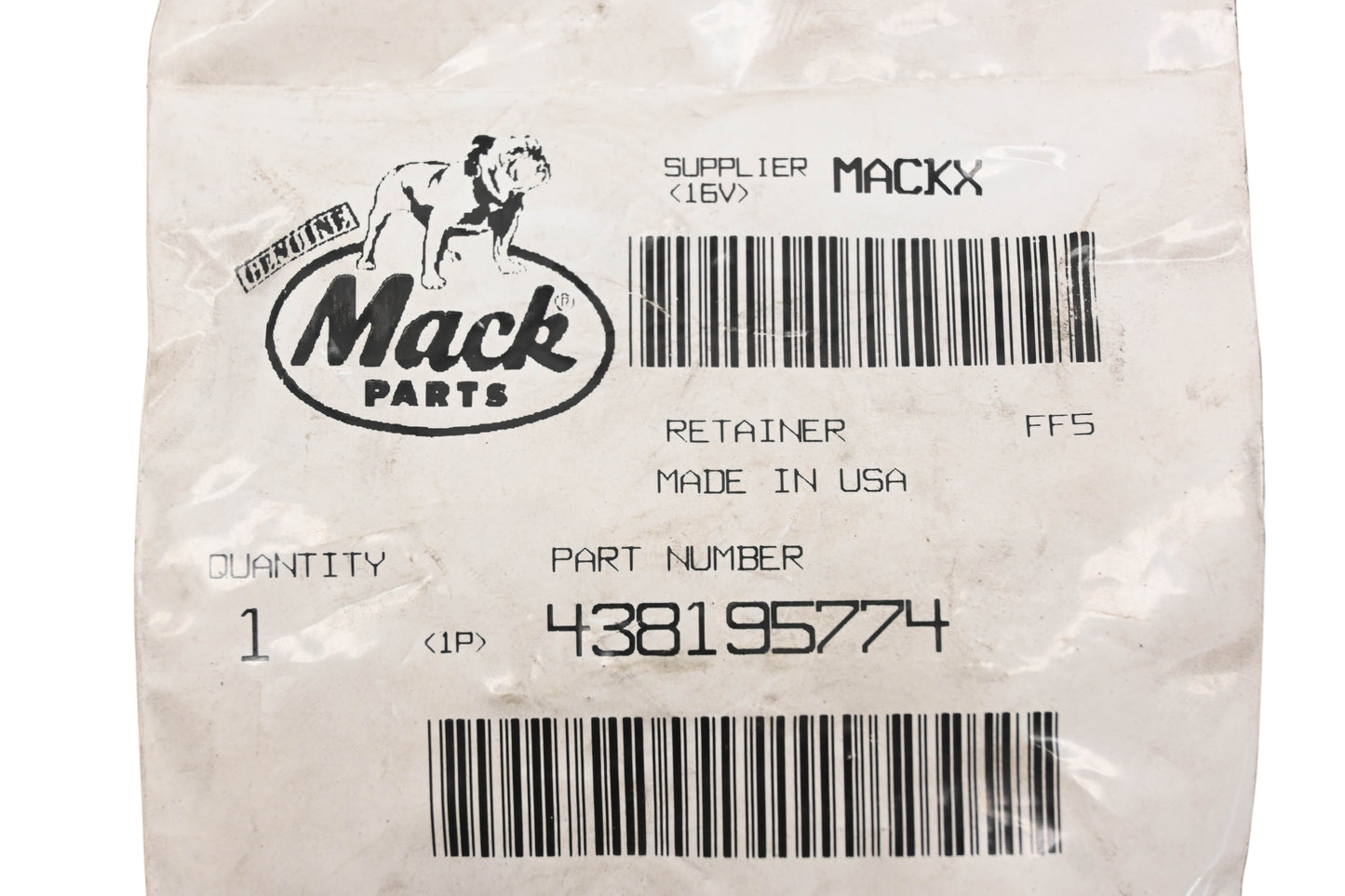 Mack 438195774, 4381-95774 Koito Retainer NOS
