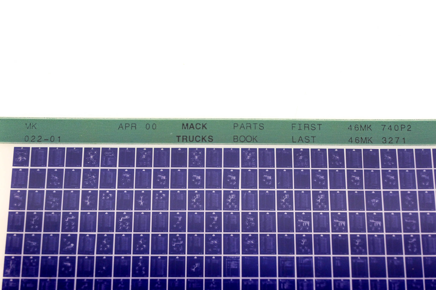 Mack MK022-01 46MK740P2 - 46MK3271 Parts Microfiche NOS