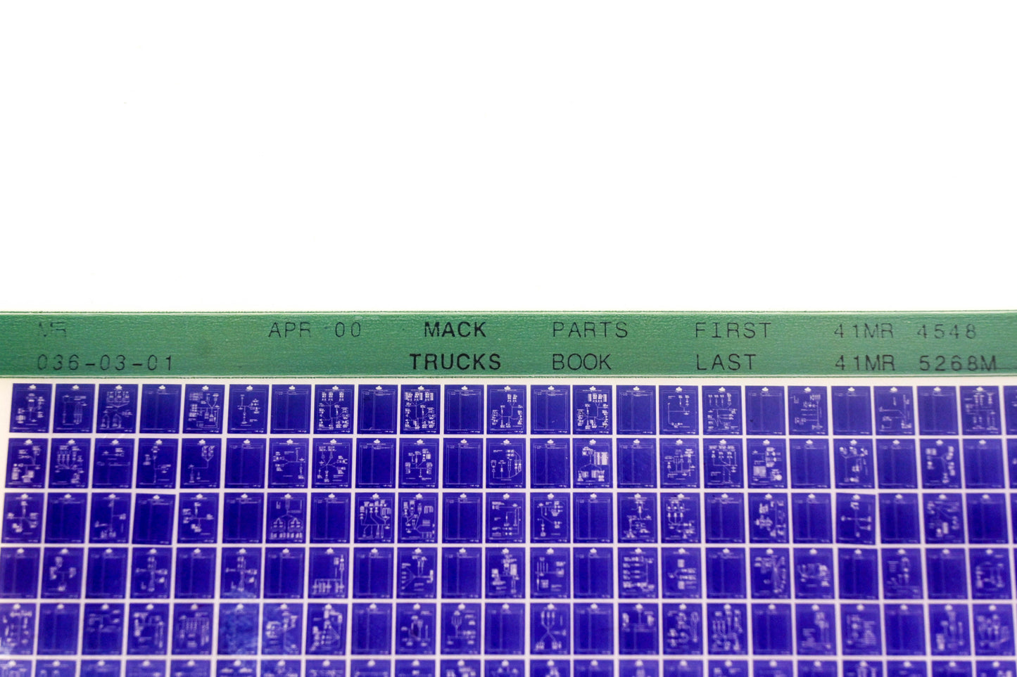 Mack MR036-03-01 41MR4548 -41MR5268M Parts Microfiche NOS