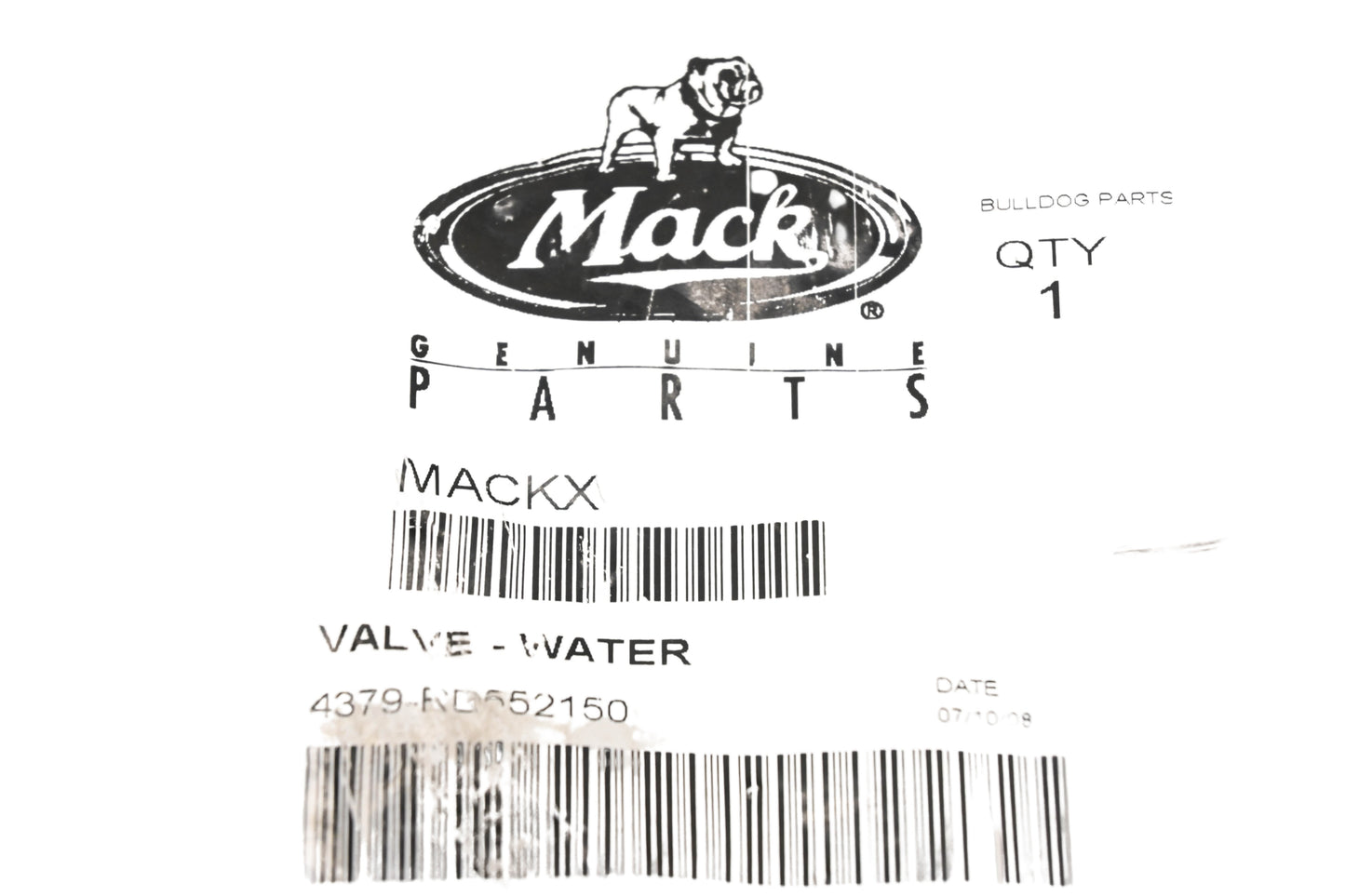 Mack 4379-RD552150, RD552150 Water Valve NOS