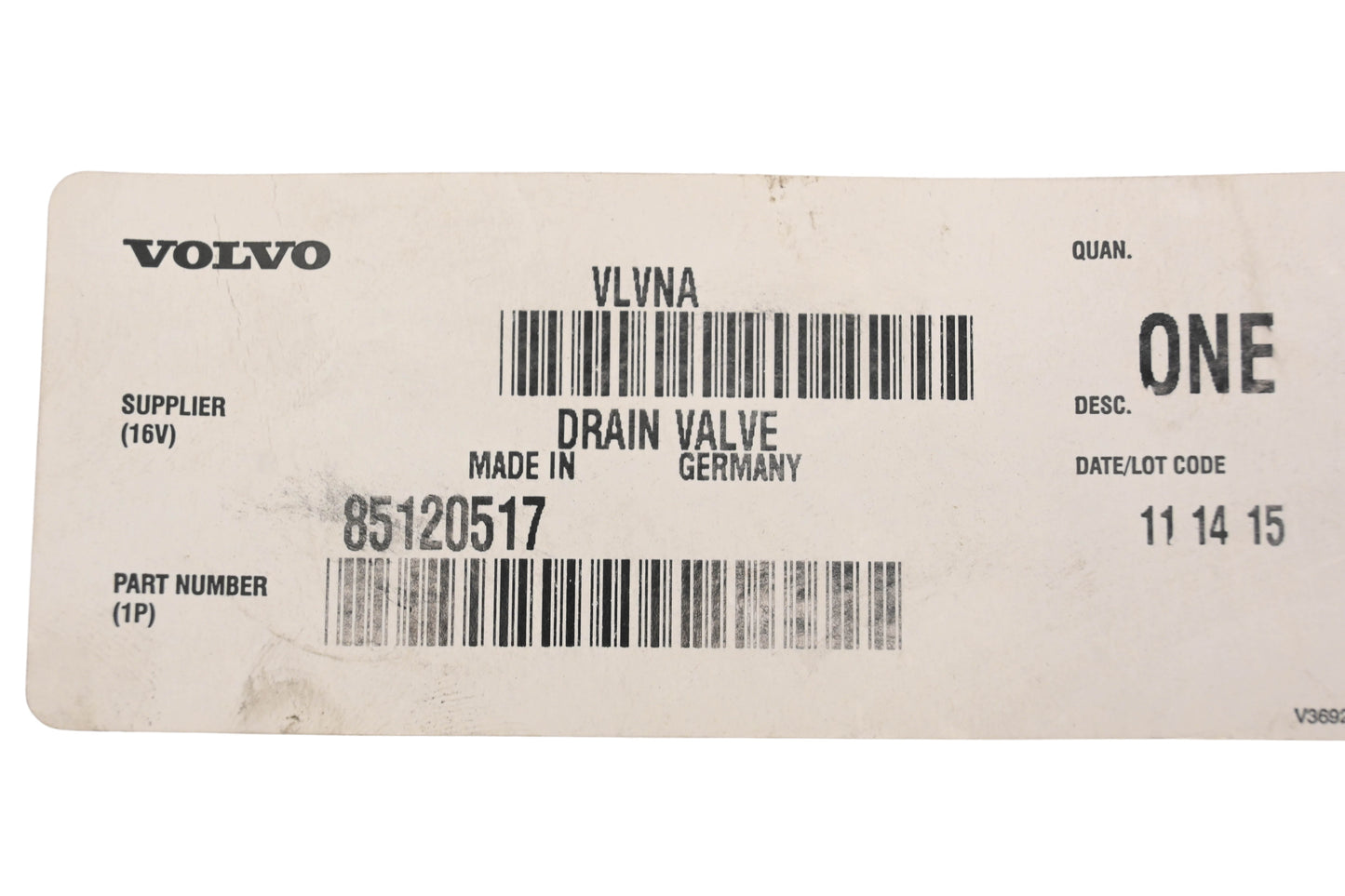 Mack 85120517, 8235-RKN21028 Meritor Volvo Drain Valve NOS