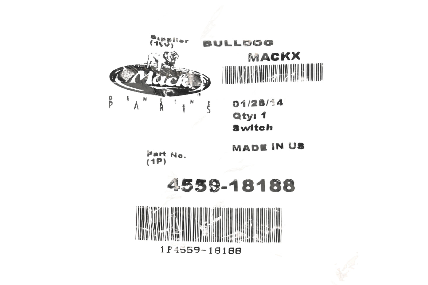 Mack 4559-18188, 455918188, 018188E Jacobs Switch NOS