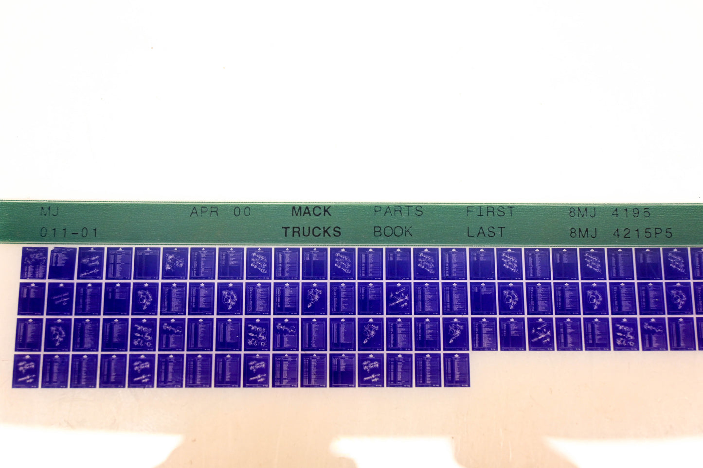Mack MJ011-01 8MJ4195 - 8MJ4215P5 Parts Microfiche NOS