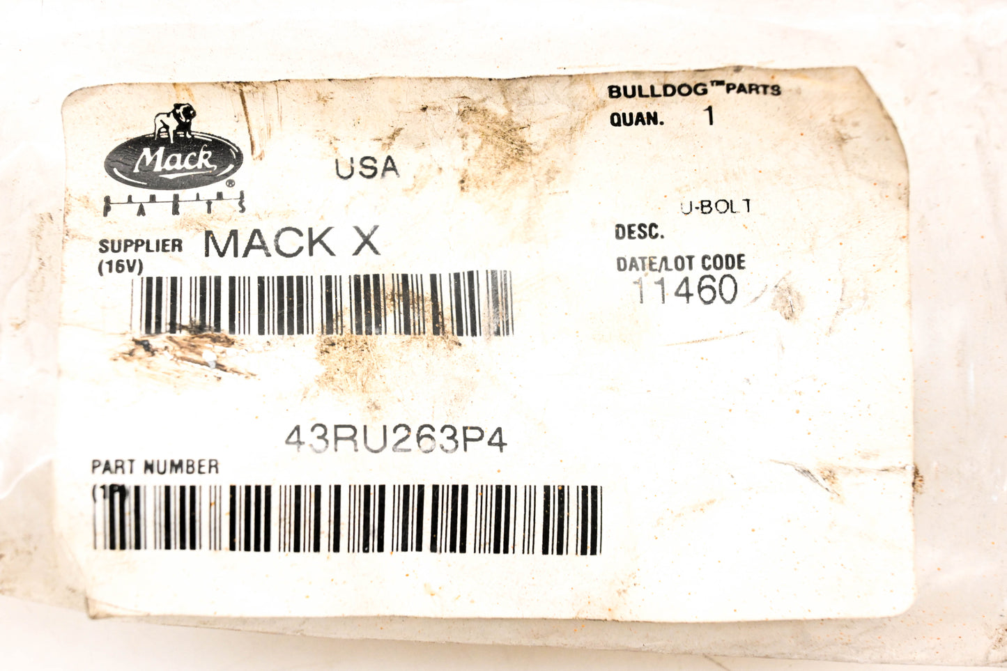 Mack 43RU263P4 Air Tank U-Bolt NOS