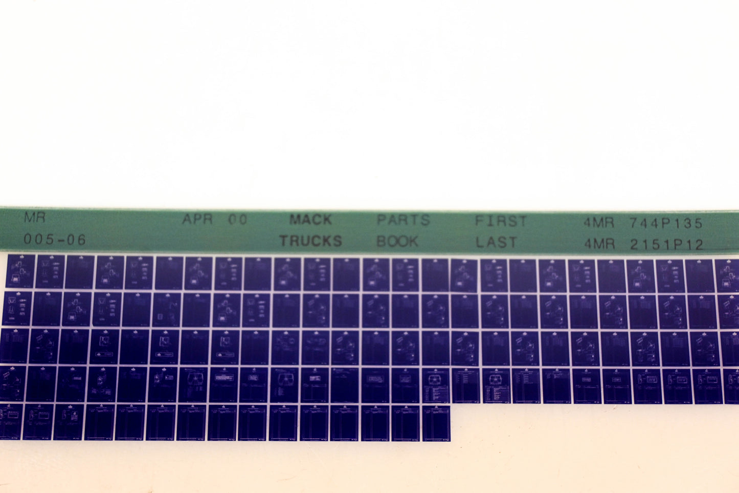 Mack MR005-06 4MR744P135 - 4MR2151P12 Parts Microfiche NOS