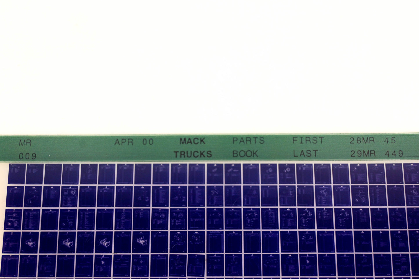 Mack MR009 28MR45 - 29MR449 Parts Microfiche NOS