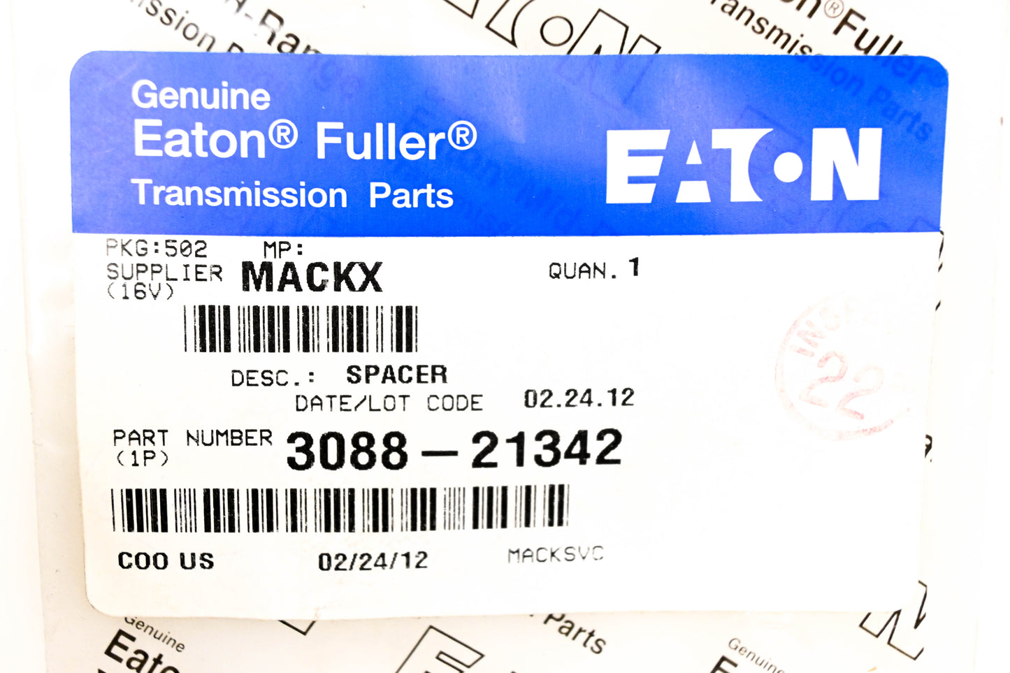 Mack 3088-21342 Eaton Fuller Spacer NOS