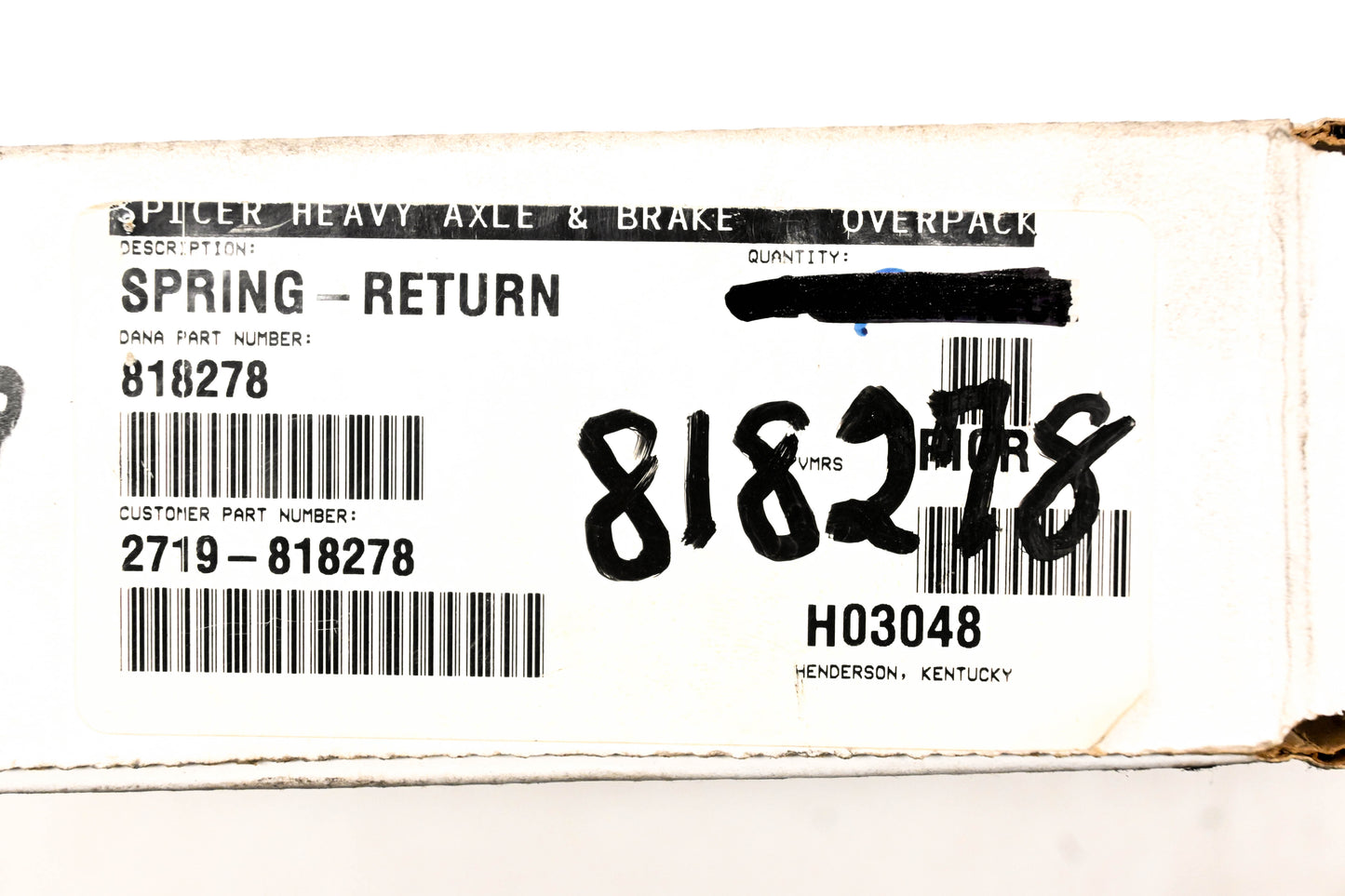 Spicer 2719-818278 Return Spring NOS