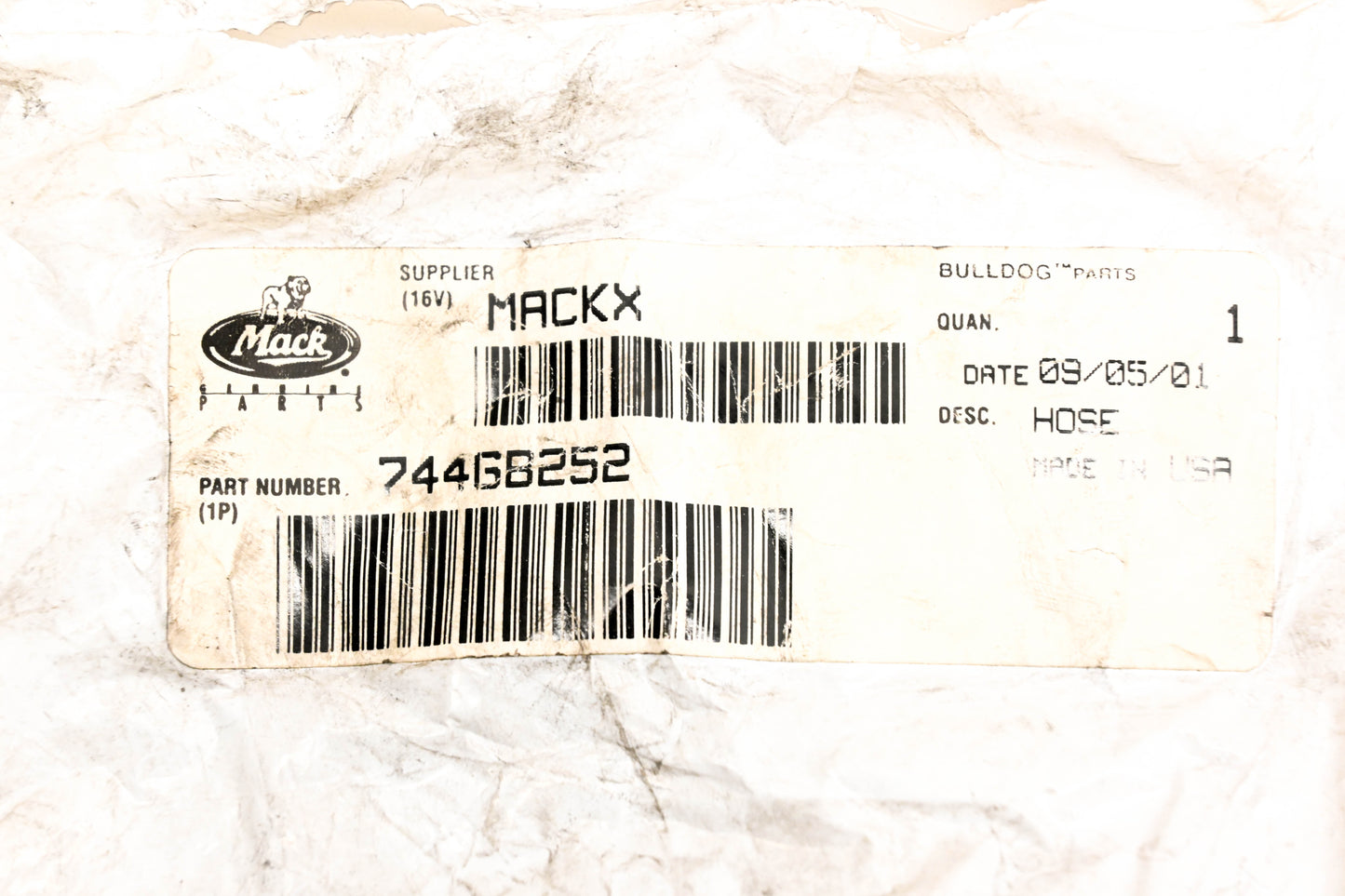 Mack 744GB252 Hose NOS