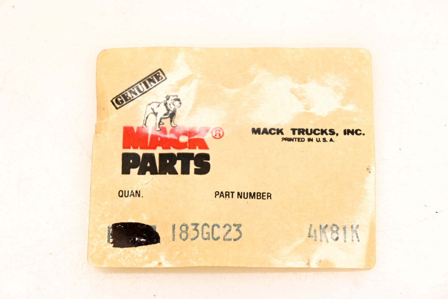 Mack 183GC23A Thrust Washer Lock Pin NOS