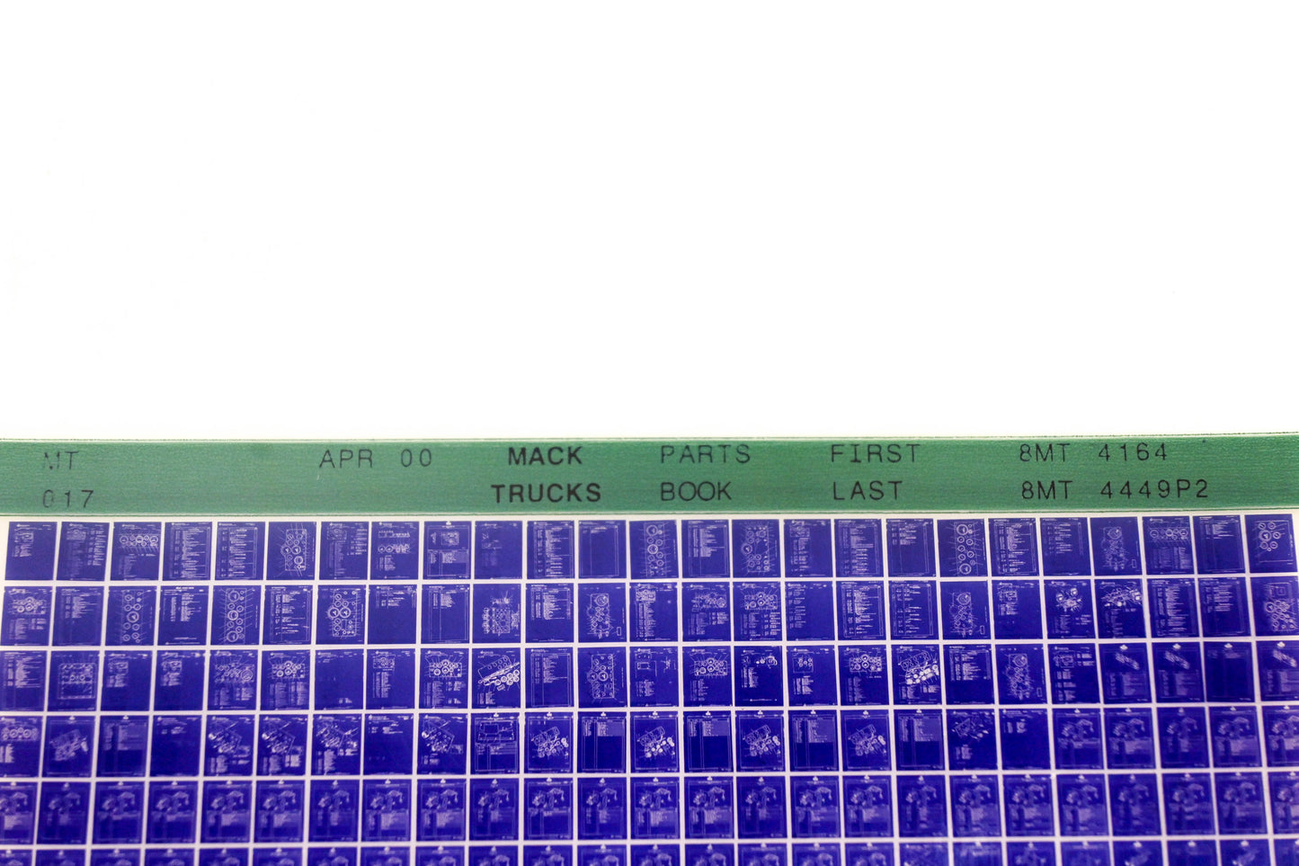 Mack MT017 8MT4164 - 8MT4449P2 Parts Microfiche NOS