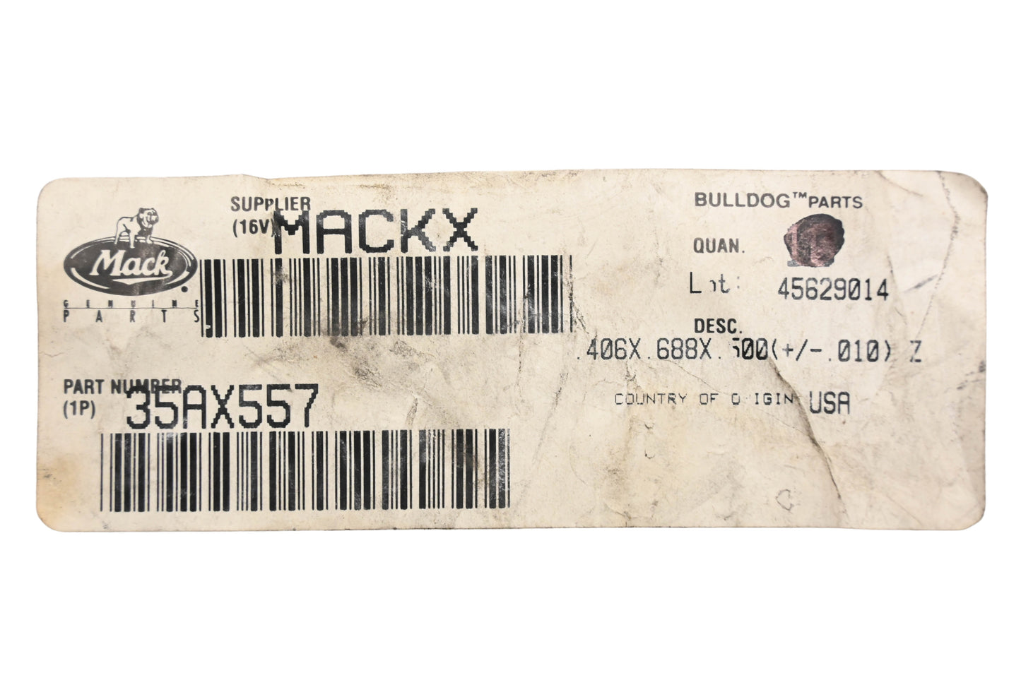 Mack 35AX557 Washer Spacer NOS