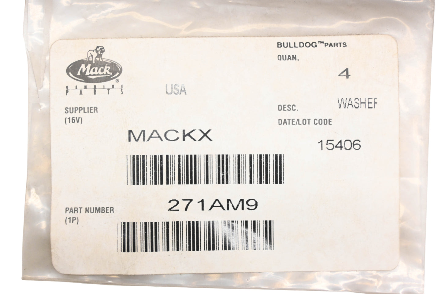 Mack 271AM9, 25084606 Washer NOS