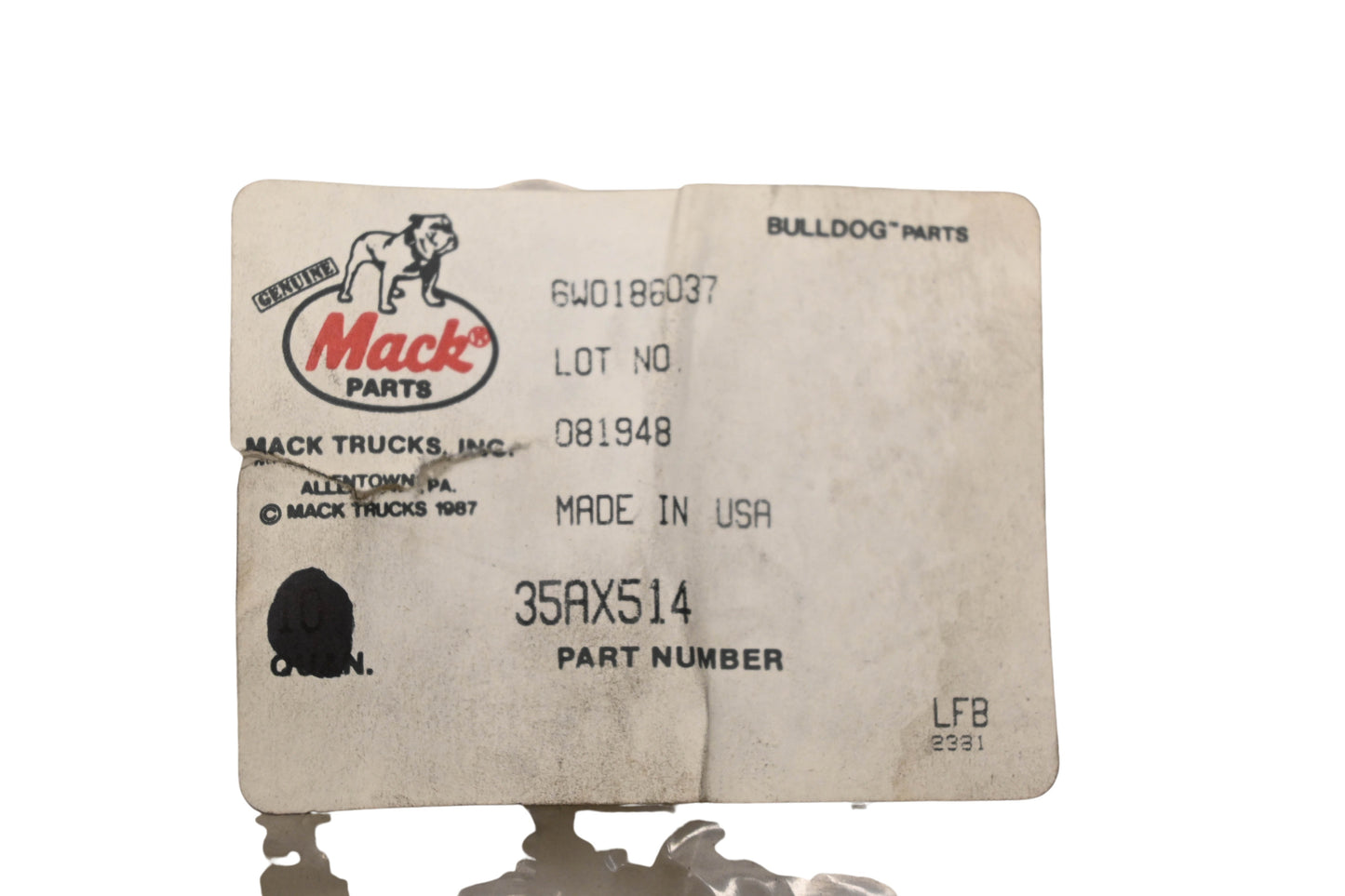Mack 35AX514 Curved Washer NOS