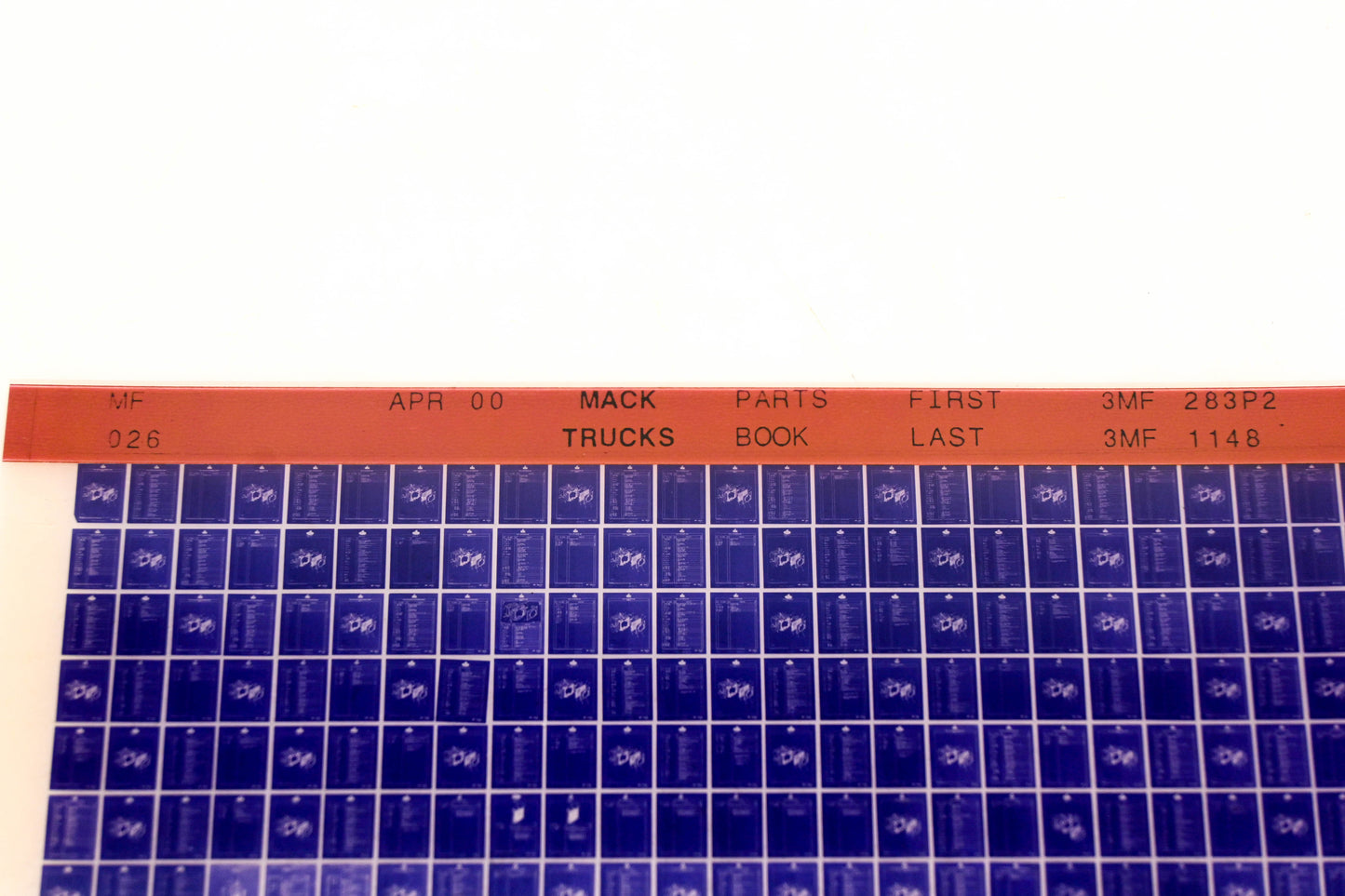 Mack MF026 3MF283P2 3MF1148 Parts Microfiche NOS