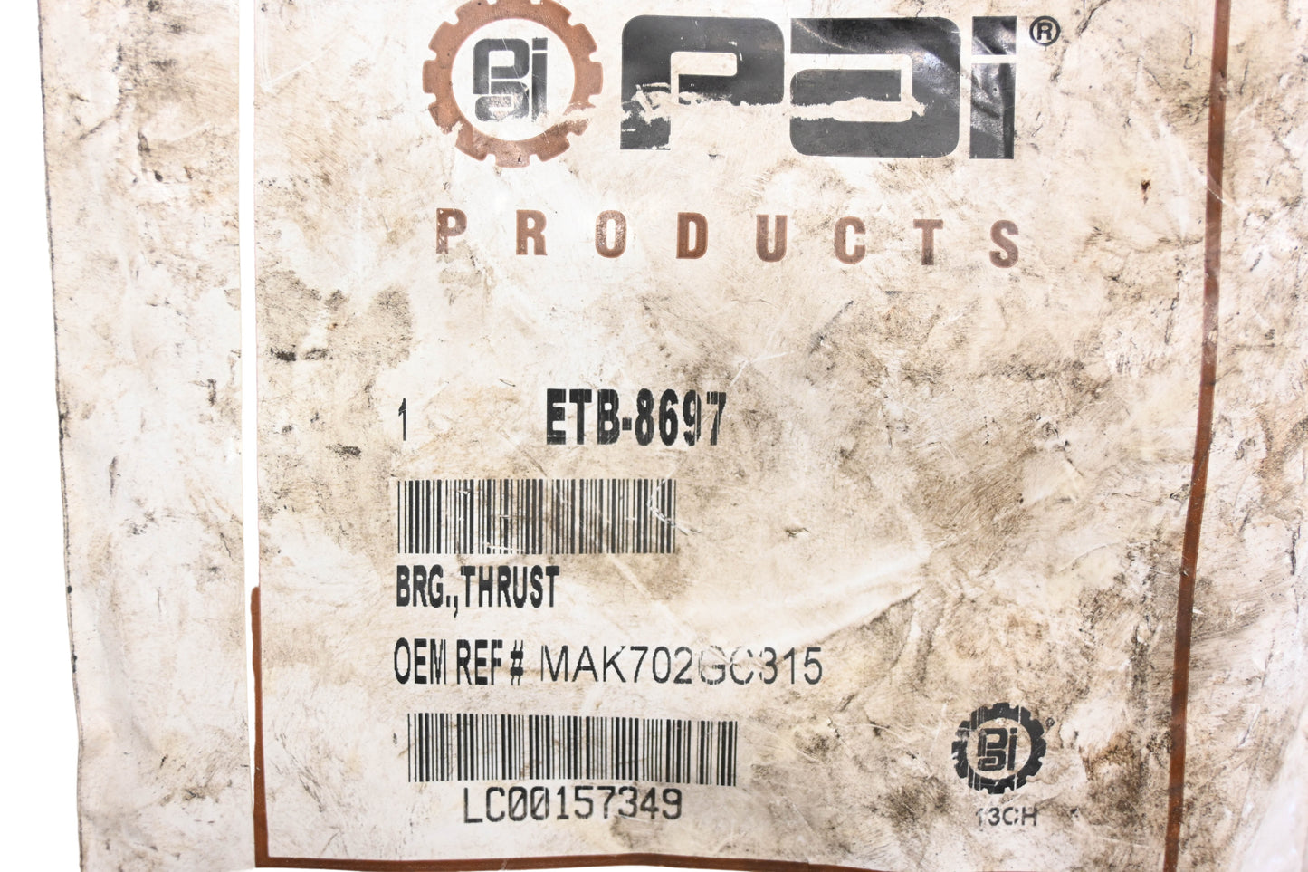 Mack 702GC315, ETB-8697, 20706395 PAI Thrust Bearing NOS