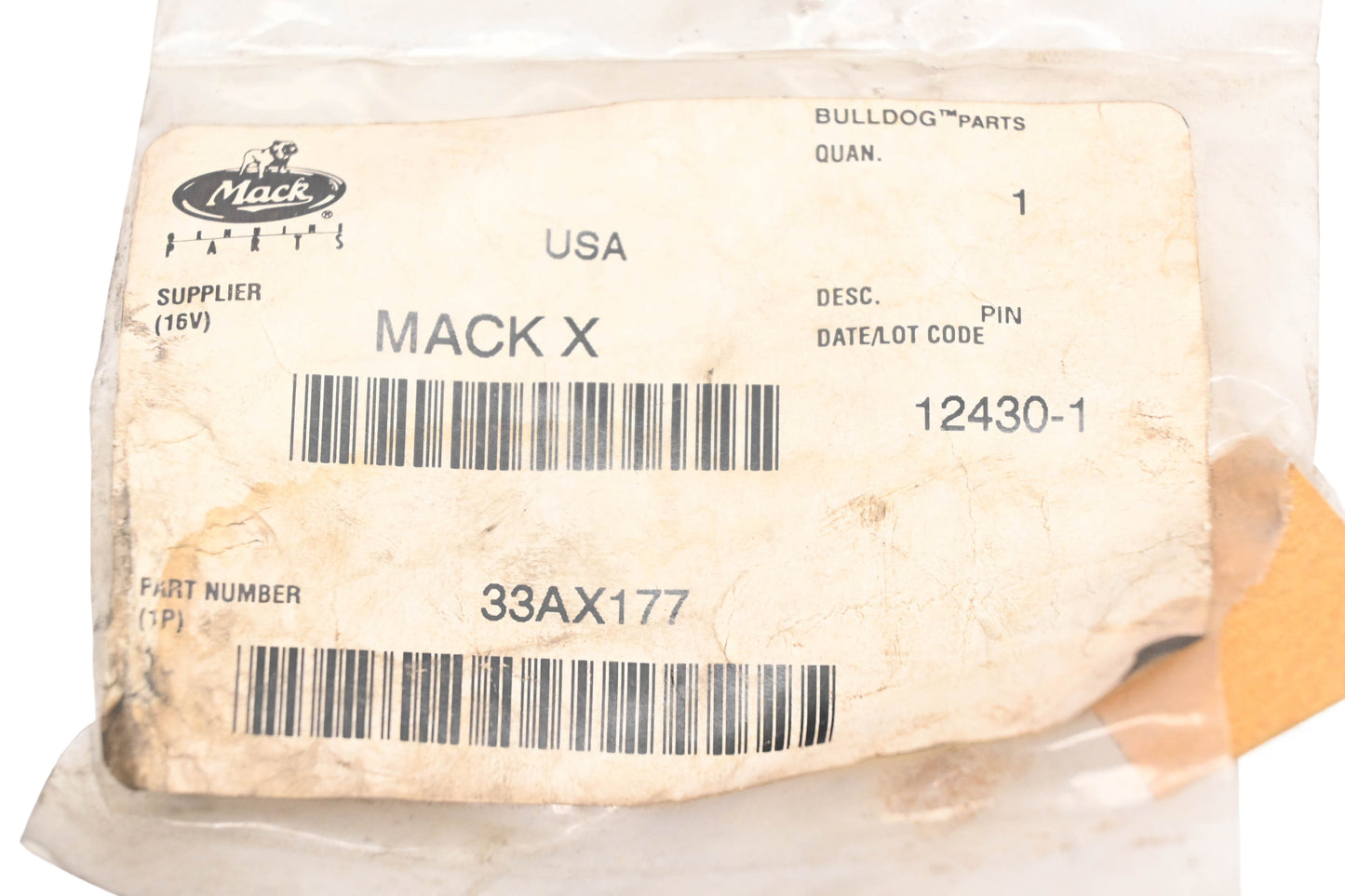 Mack 33AX177 Clevis Pin NOS