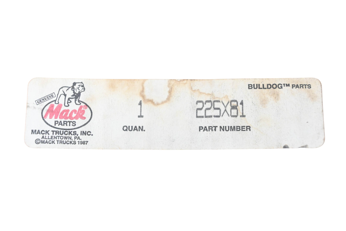 Mack 225X81 Mirror Mount Bar Assembly NOS