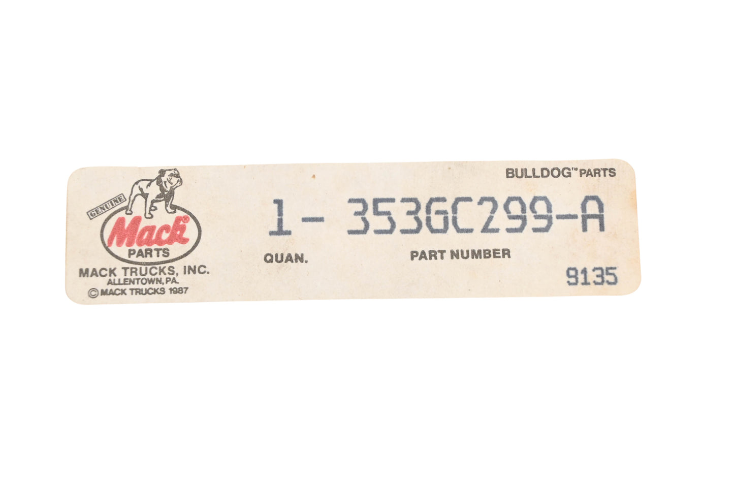 Mack 353GC299A Piston Ring Kit NOS