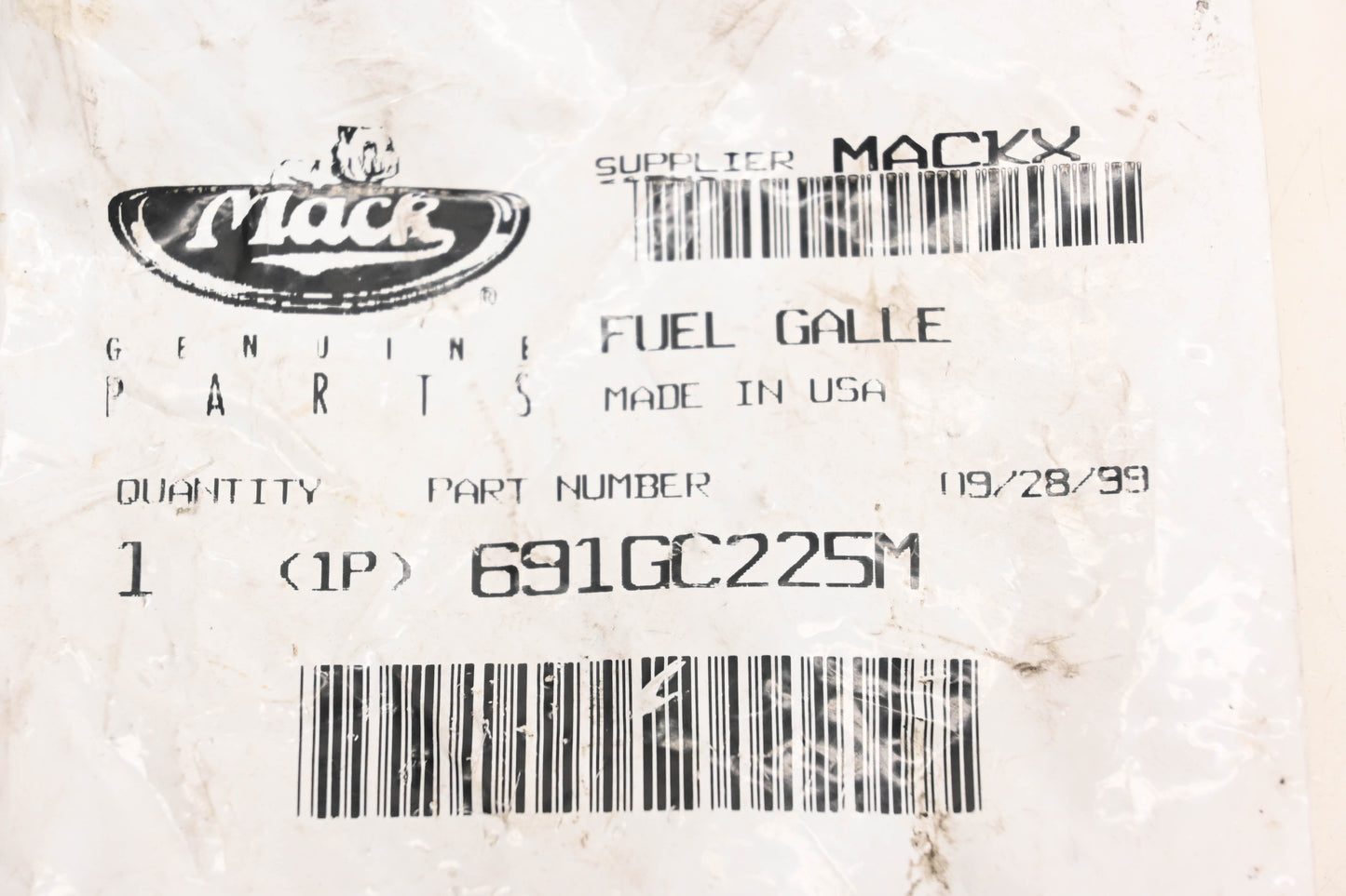 Mack 691GC225M Relief Valve NOS