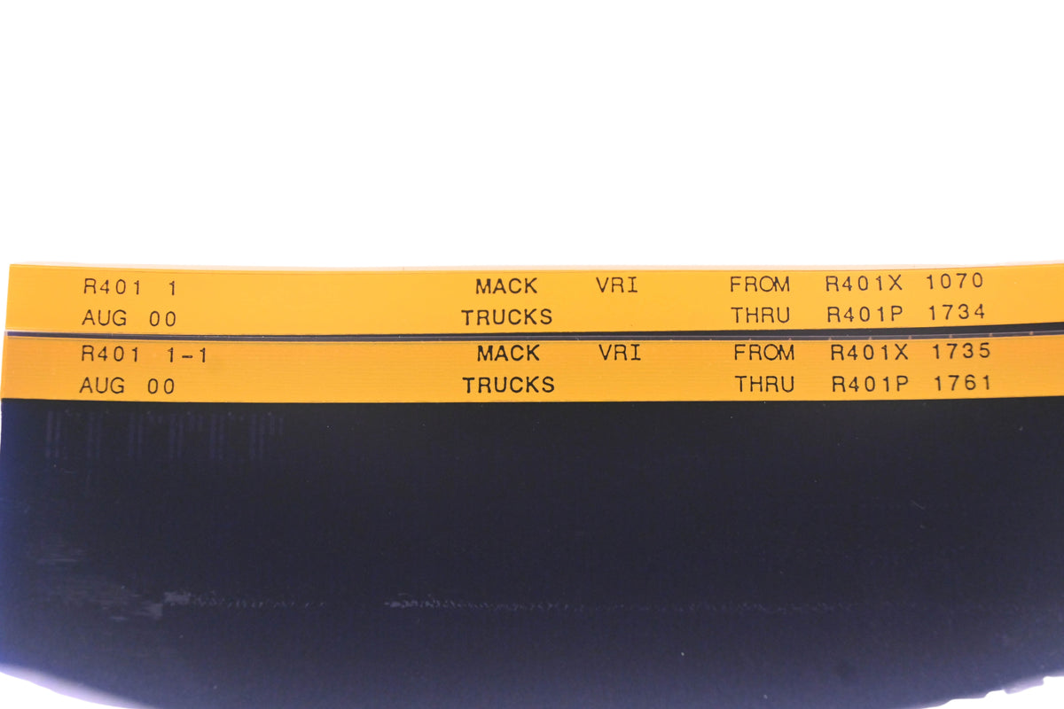 Mack R401-1, R401 1-1 R401X1070 -R4011761 VRI Microfiche Lot of 2 NOS