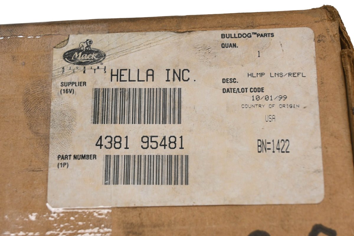 Mack 4381-95481 Lefthand Headlamp Housing NOS
