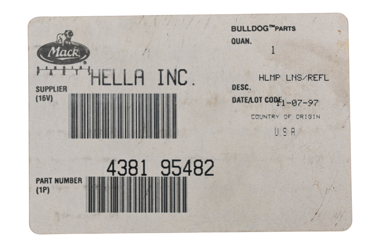Mack 4381-95482 Righthand Headlamp Housing NOS