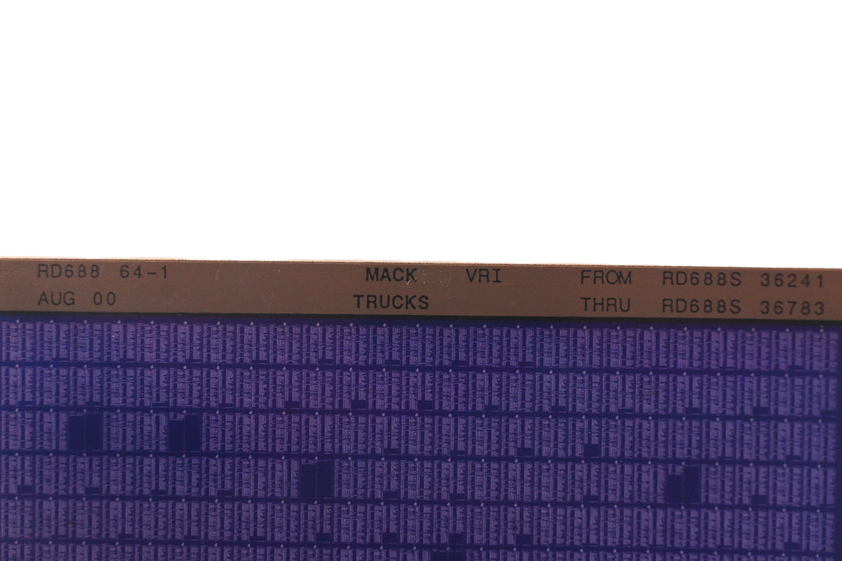 Mack RD688 64-1 RD688S36241 - RD688S36783 VRI Microfiche NOS
