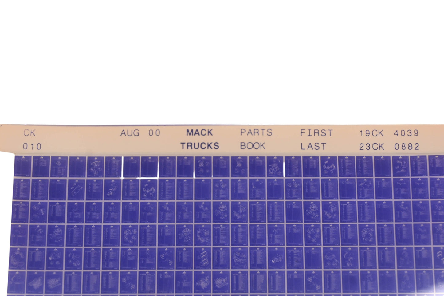 Mack CK010 Parts Book 19CK4039 - 23CK0882 Microfiche NOS
