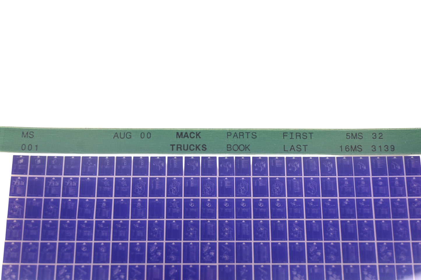Mack MS001 Parts Book 5MS32 -16MS3139 Microfiche NOS